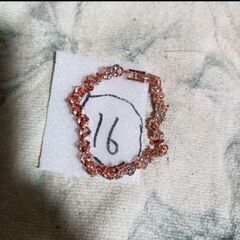 ▼▼≒⑯ᒍ→→→m24-1【Premio Fortuna】水晶のハート形ラインストーンブレスレット 濃ゴールドフィルド 内径約17センチ 404089■■の画像