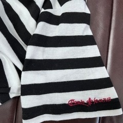 COOK JEANS Tシャツ　ストライプ　Lの画像