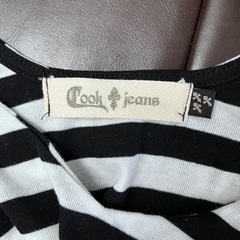 COOK JEANS Tシャツ　ストライプ　Lの画像