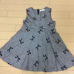 子供　セレモニー　リボンクルール　110  ボレロとジャンバースカートのセットの画像