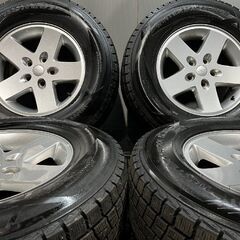 【DUNLOP WINTER MAXX SJ8 265/70R17】スタッドレス【JEEP ラングラー 純正ホイール 17インチ 7.5J5HPCD127+44.45】バリ溝　(MTO279) クレジットカード QRコード決済可能
