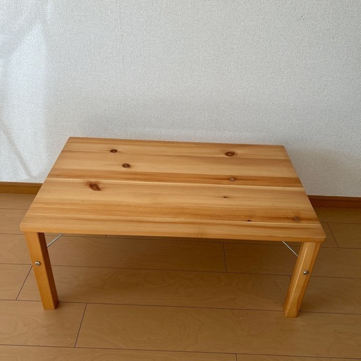 無印良品 パイン材 折りたたみローテーブル