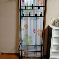 スチールハンガーラック黒 中古 差し上げます