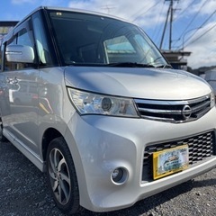 H24年式 日産 ルークスハイウェイスターターボ★総額14.8万円★車検ロング 修復歴なし 社外ナビ ワンセグTV BTオーディオ 両側パワスラ ETC 純正アルミ スマートキー プッシュスタート お買い得！の画像
