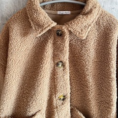 しまむら 7days closet ボアジャケット Lサイズ モカ ブラウンの画像