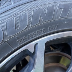 スバルフォレスターＳリミSJ5純正　225/55R18インチアルミホイール4本(純正ノーマルタイヤ付き)　の画像