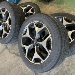 スバルフォレスターＳリミSJ5純正　225/55R18インチアルミホイール4本(純正ノーマルタイヤ付き)　の画像