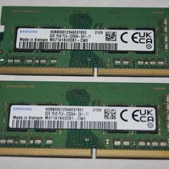 サムスン　メモリPC4 3200AA　8GB　x2　16GB