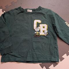 120サイズ　スヌーピーロングＴシャツ　グリーン