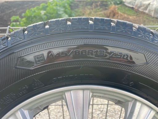 スタッドレス4本 145/80R13 75Q 4本セット　ホイル付　