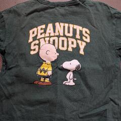 120サイズ　スヌーピーロングＴシャツ　グリーンの画像