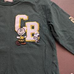 120サイズ　スヌーピーロングＴシャツ　グリーンの画像