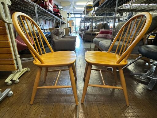 7-64  飛騨家具 ウィンザーチェア2脚セット【引取限定・現状渡し】カグマニア