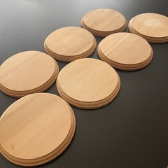 美品 木製飾り台 円形 150φ 7個まとめ売りの画像
