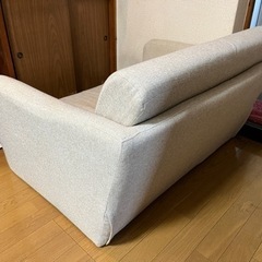 二人がけベッドソファ　ローソファの画像