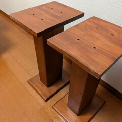 スピーカースタンド　木製　ペア　オーダーメイドの画像