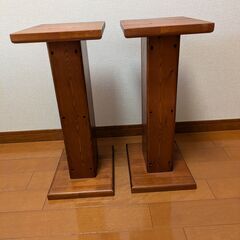 スピーカースタンド　木製　ペア　オーダーメイドの画像