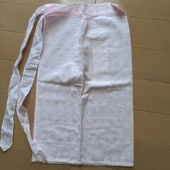 割烹着　エプロン　前掛け　弔事用エプロンの画像