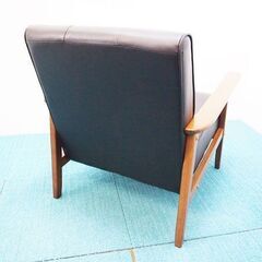 【未使用品】Kチェア風 一人掛けソファ 椅子 アンティーク調 木肘 JA09の画像