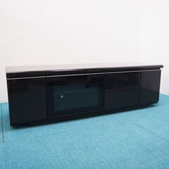 【良品】ニトリ ローボード ポスティア 150BK テレビ台 テレビボード ブラック 幅150×奥行45×高さ46cm (GA03)