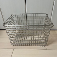 【お譲り先決定】無印良品　ステンレスワイヤーバスケット