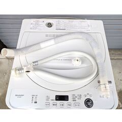 【20250109受付終了・店売】SHARP(シャープ)・全自動電気洗濯機・5.5㎏・2020年製・ES-GE5E-W・No.230801-58の画像