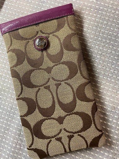 Coach　コーチ　スリム　メガネケース　バネ式
