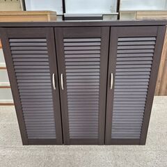 ★ジモティ割あり★  下駄箱 ダークブラウン H84.5×D35...