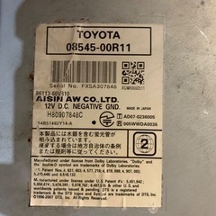 トヨタ純正 HDDナビ NHZA-W58G 08545-00R11 CD/DVDビデオ/Bluetooth地図データ 2008年★動作品の画像