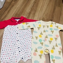 裏起毛のカバーオール2着　50〜70サイズ