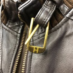 【A126】レザーブルゾン HYSTERIC GLAMOUR ブラウンの画像