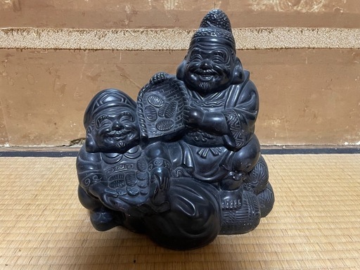 大黒恵比寿の置物陶器製縁起物七福神