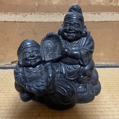 大黒恵比寿の置物陶器製縁起物七福神