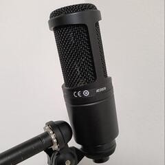 audio-technica AT2020 コンデンサーマイクスタンドポップガード付きの画像