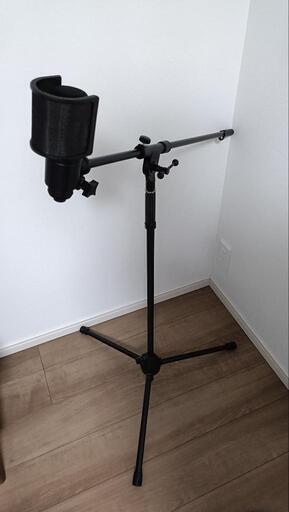 audio-technica AT2020 コンデンサーマイクスタンドポップガード付き