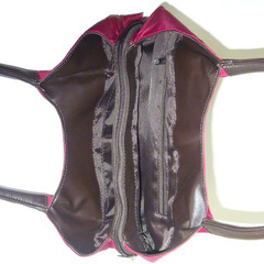 【送料無料】 多機能 収納8か所 トートバッグ エンジ色の画像