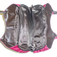 【送料無料】 多機能 収納8か所 トートバッグ エンジ色の画像