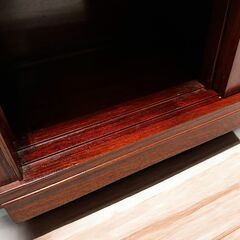 大幅値下げ★唐木家具 飾り台 段違い棚 飾り棚 天然木 和家具 置床 和風 透かし彫り 札幌市引取歓迎の画像
