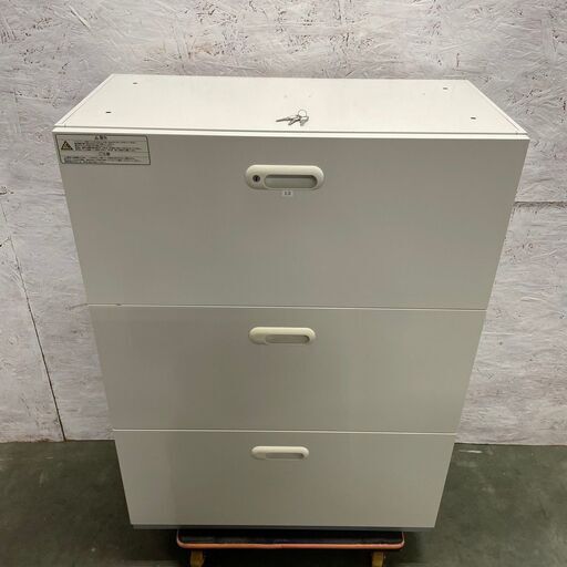 【PLUS】 プラス オフィスキャビネット L5-G105H-3 W4 店舗用品 オフィス家具 収納庫 書棚 鍵あり 13 Y0561