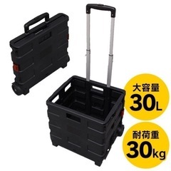 新品未開封 キャリーカート 折りたたみ式 黒 ショッピングカート...