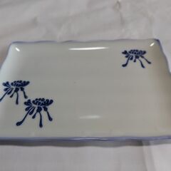 陶器皿 角皿 菊模様 9枚 有田焼 中古の画像