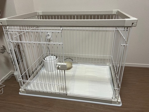 ペットゲージ、スライドドア、ホワイト、値下げしました\n