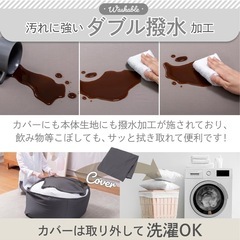 ビーズクッション ビーズソファ 大型 洗えるカバーの画像