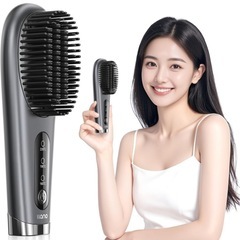 ヒートブラシ コードレス ヘアアイロン ブラシ型 ストレート ス...