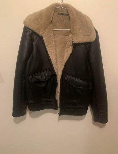 zara レザージャケット　ダブルフェイス フェイクレザージャケット　ジャケット
