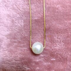 真珠　チャーム ペンダント G18K