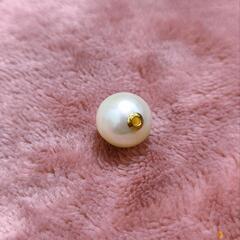 真珠　チャーム ペンダント G18Kの画像