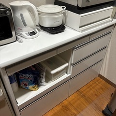 【超美品・引き取り日指定】カップボード　キッチンカウンター　幅1...