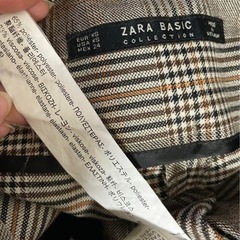 ☆ZARA☆ザラ　タータンチェックベルテッドパンツの画像
