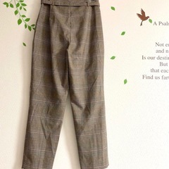 ☆ZARA☆ザラ　タータンチェックベルテッドパンツの画像